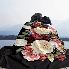 Flowers Rose Blanket Couch Quilt Cover Travel Bedding Outlet Throw Blanket