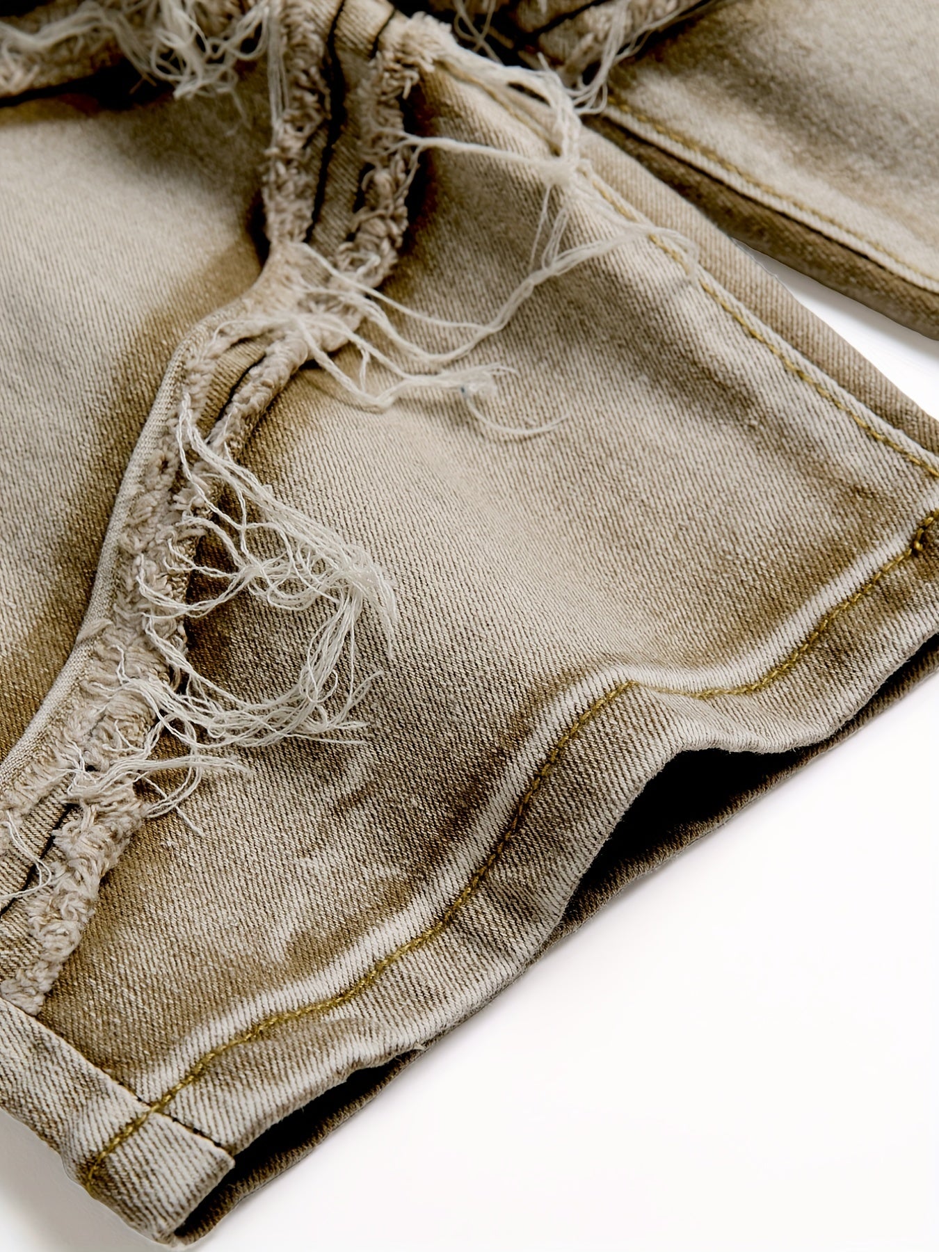 Y2k Creative Tassels Denim Shorts Men's Casual Street Style