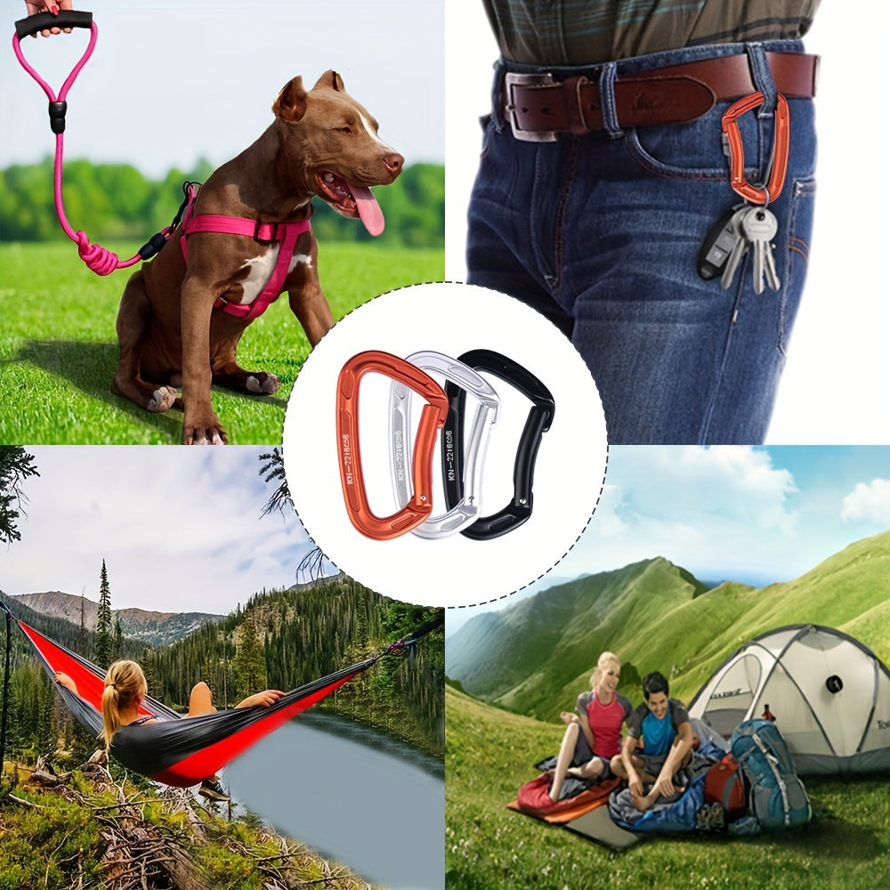 22KN Heavy Duty Strong Locking Clip Buckle D Ring for Camping Hiking