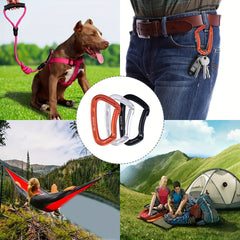22KN Heavy Duty Strong Locking Clip Buckle D Ring for Camping Hiking