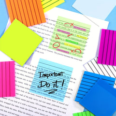 350 Sheets Transparent Lined Sticky Notes Clear Waterproof Self Sticky Notes
