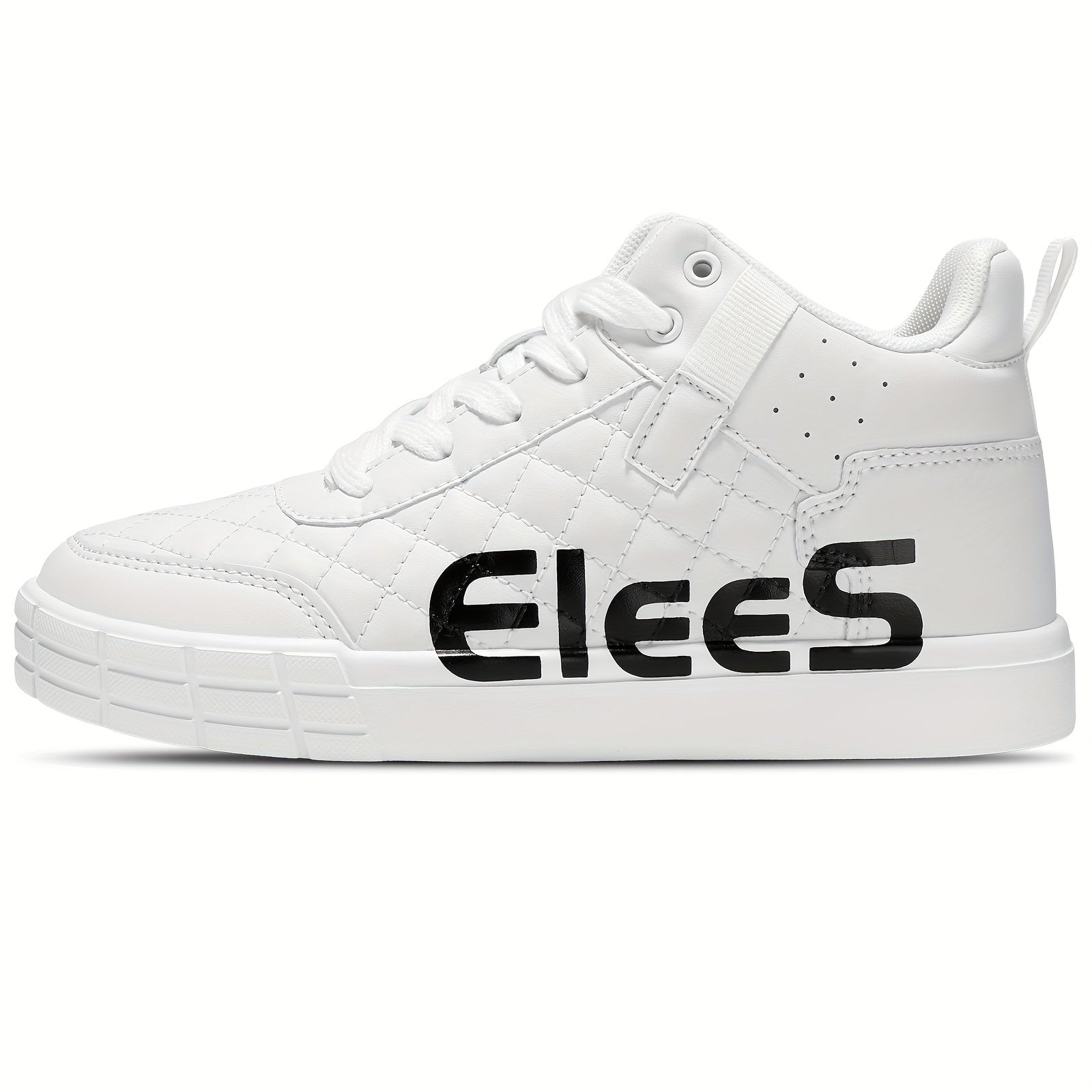 Women's Argyle Quilted Mid Skate Shoes Lace up Comfort Basketball Shoes