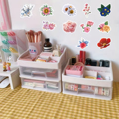 60pcs Flower Series Graffiti Stickers for Laptop Helmet Water Cup DIY Diary