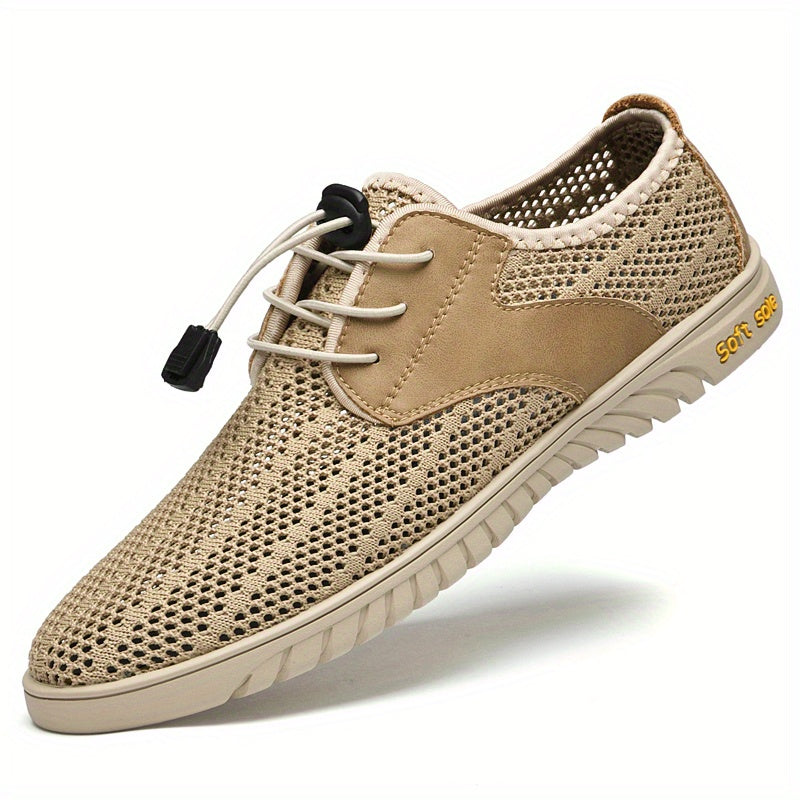 Men's Lightweight No Tie Athletic Shoes with Ventilation Holes