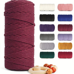 3mm 109 Yards Natural Macrame Cotton Cord Bohemia Macrame Rope For DIY Crafts