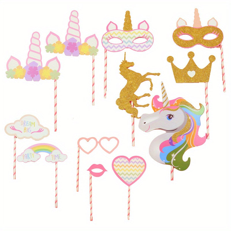 12pcs Cartoon Party Theme Paper Cards Kids Birthday Decor
