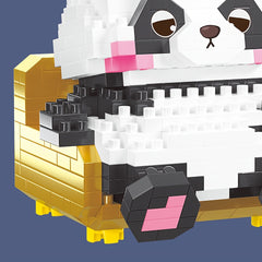 Panda Building Blocks DIY Animal Model Assembled Buillding Block Toys