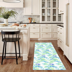 Non Slip Floral Runner Rug Living Room Bathroom Entryway Washable Carpet