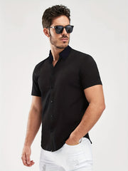 Men's Short Sleeve Casual Shirt for Summer Vacation