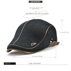 Men's Knitted Beret Adjustable Hat Flat Caps England Style Peaky Blinders Hat
