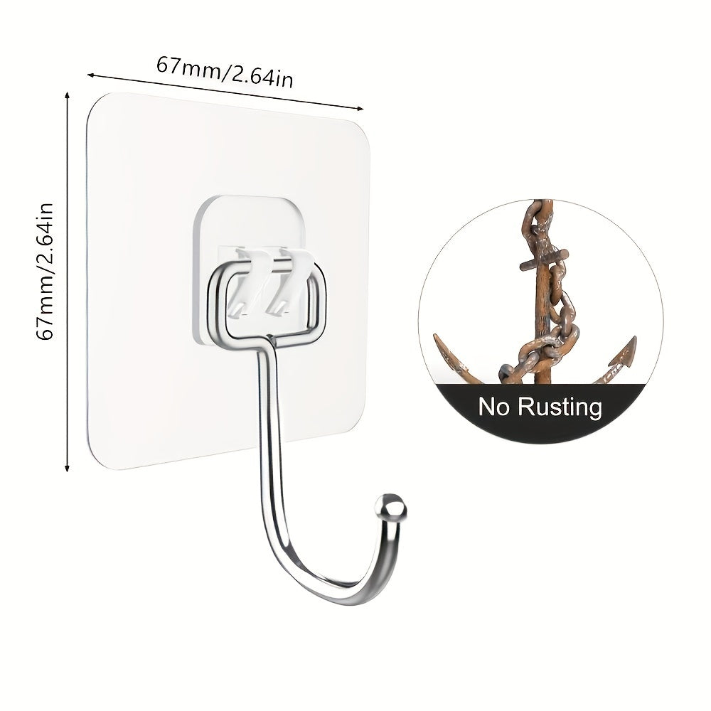 10pcs Heavy Duty Large Adhesive Hooks 16 78 KG Max Hotel Home Organization