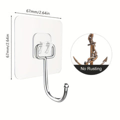 10pcs Heavy Duty Large Adhesive Hooks 16 78 KG Max Hotel Home Organization