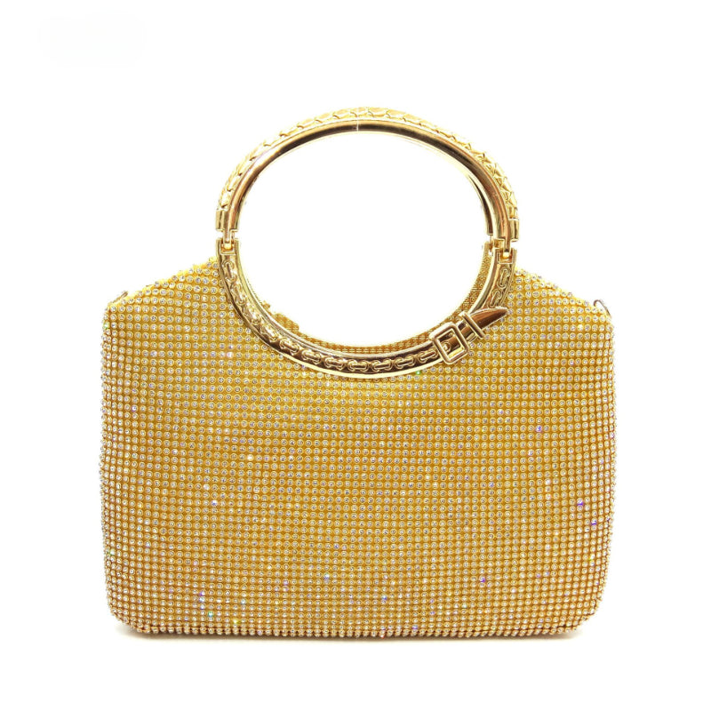 Women's Crystal Evening Clutch Wedding Tote Bag