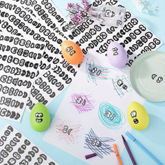 960pcs Halloween Stickers Eye Mouth Cartoon Labels for DIY Scrapbooking