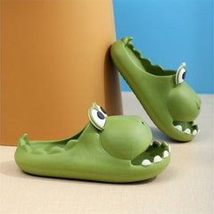 Boy's Dinosaur Slides Non Slip Slippers Open Toe Shoes for Indoor Outdoor Beach