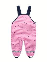 Waterproof Star Graphic Overalls for Girls