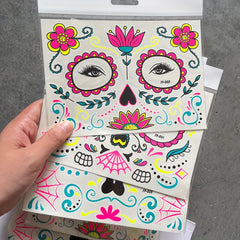 Halloween Neon Face Stickers Masquerade Tattoo Stickers