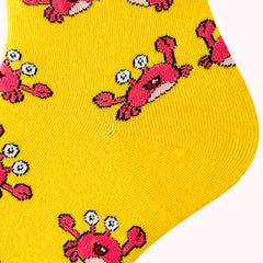 Cartoon Crab Print Socks Women's Stockings & Hosiery
