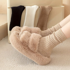 6 Pairs Comfy & Warm Mid Tube Socks Women's Stockings