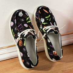 Halloween Elements Print Low Top Casual Shoe Lightweight