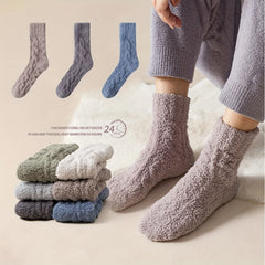 Men's Non-slip Winter Plush Sleep Socks Thick Warm Floor Socks