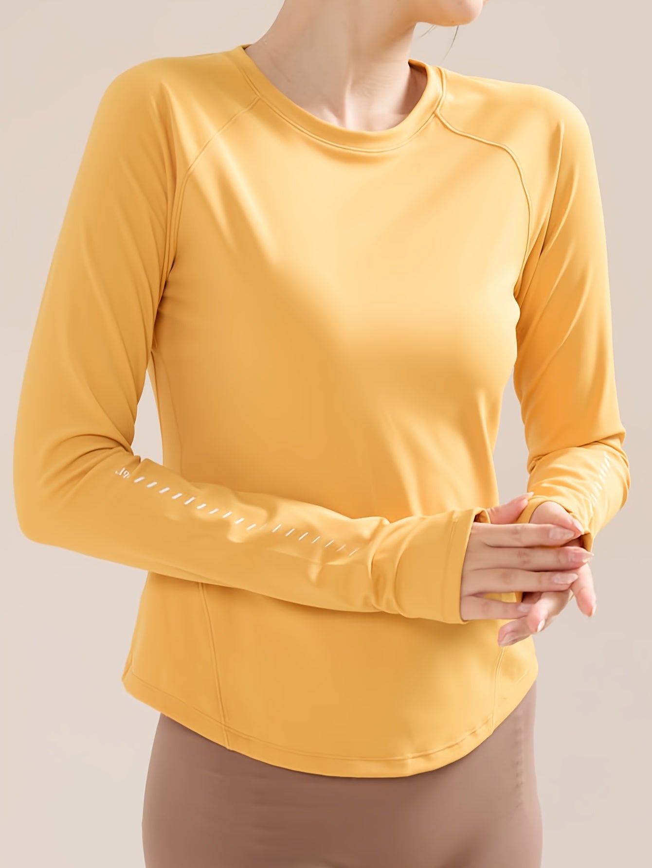 Moisture Wicking Yoga Top with Thumb Holes