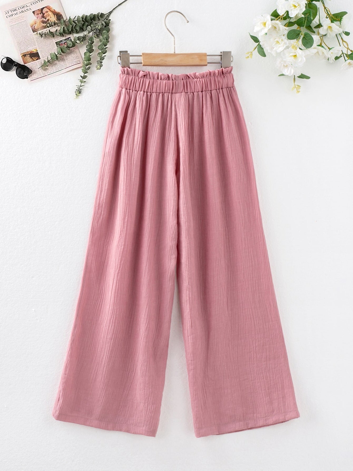 Girls' Loose Pants Straight Leg Wide Leg Pants