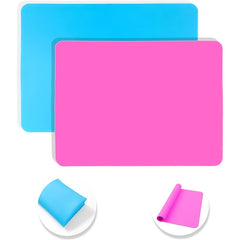 2 Pack Silicone Craft Mats for Resin Casting and DIY Art, Nonstick Silicone