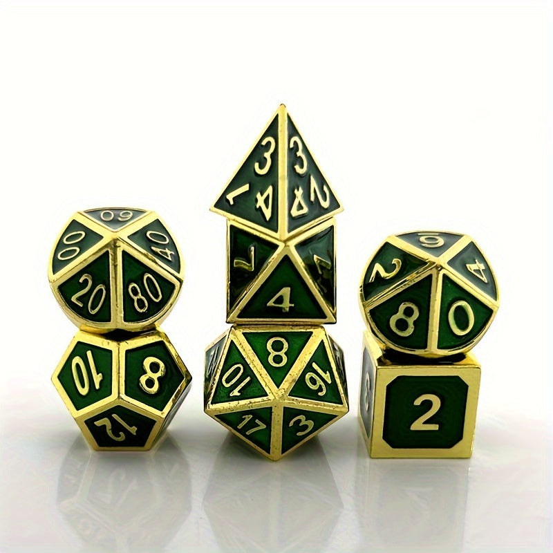 7pcs Mini Dice Game Accessories Metal Dice