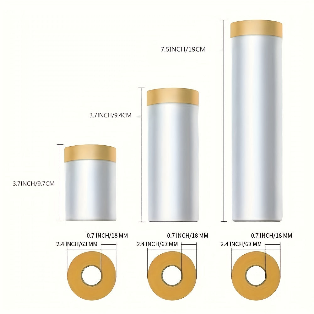 1pc Tape And Drape Automotive Masking Paper 66 ft