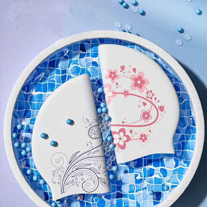 Women's Silicone Swim Cap Large Size Ear Protection