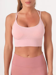 Criss Cross Back Sports Bra Yoga Fitness Bra