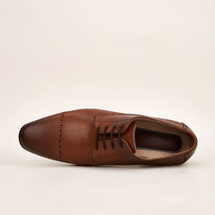 Men's Brogue Derby Shoes Lace up Front Cap Toe Dress Shoes For Men