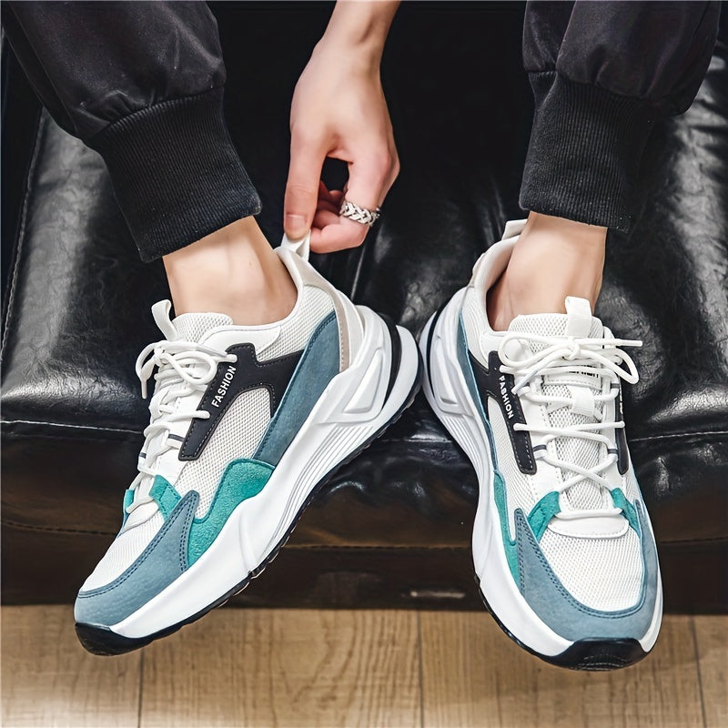 Men's Chunky Lace-up Sneakers Comfortable Breathable Shoes