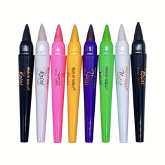 8pcs Matte Eyeliner Gel Pencil & Colorful Pearly Pen for Party Makeup