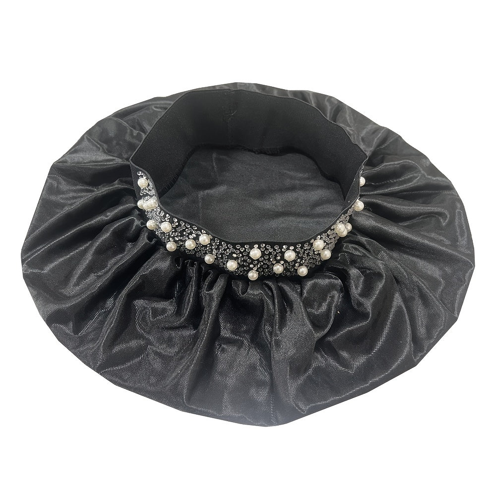 Rhinestone Bonnet Sleeping Caps Women Night Caps Hair Wraps Hair Accessories