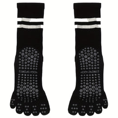 2 Pairs Women's Non slip Medium Tube Yoga Pilate Socks Soft Comfortable