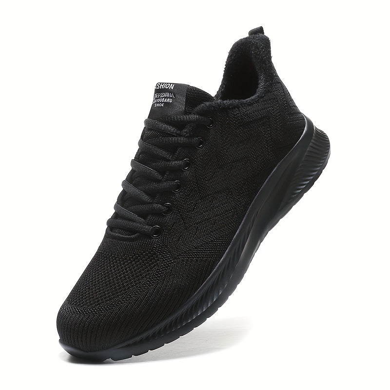 Men's Plush-Lined Running Shoes Non-Slip Sneakers
