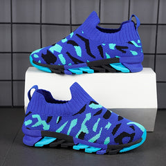 Boy's Camo Slip On Sock Shoes Breathable Non Slip Sneakers
