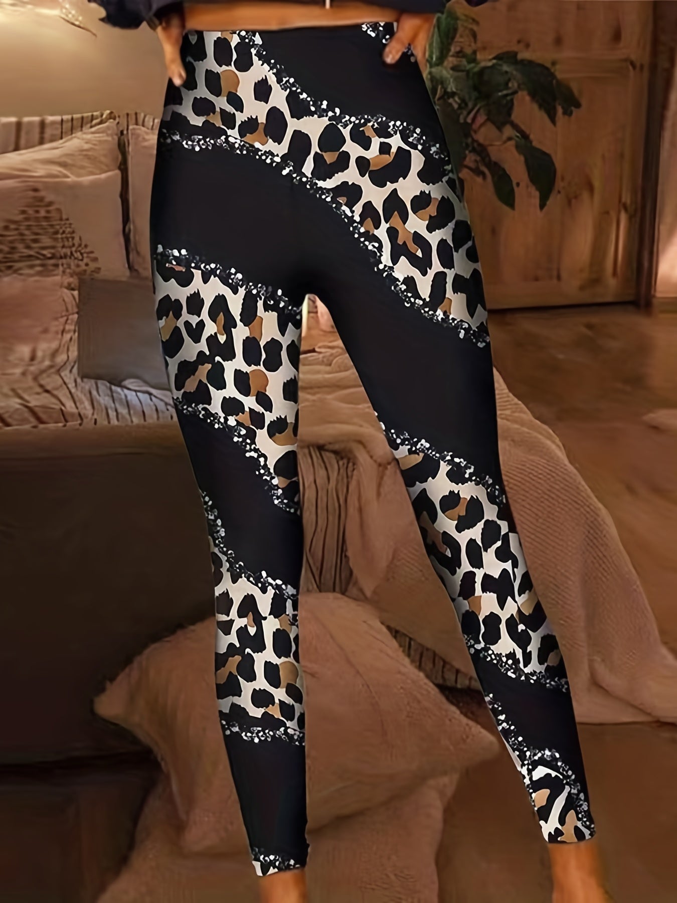 Leopard Print High Waist Skinny Leggings