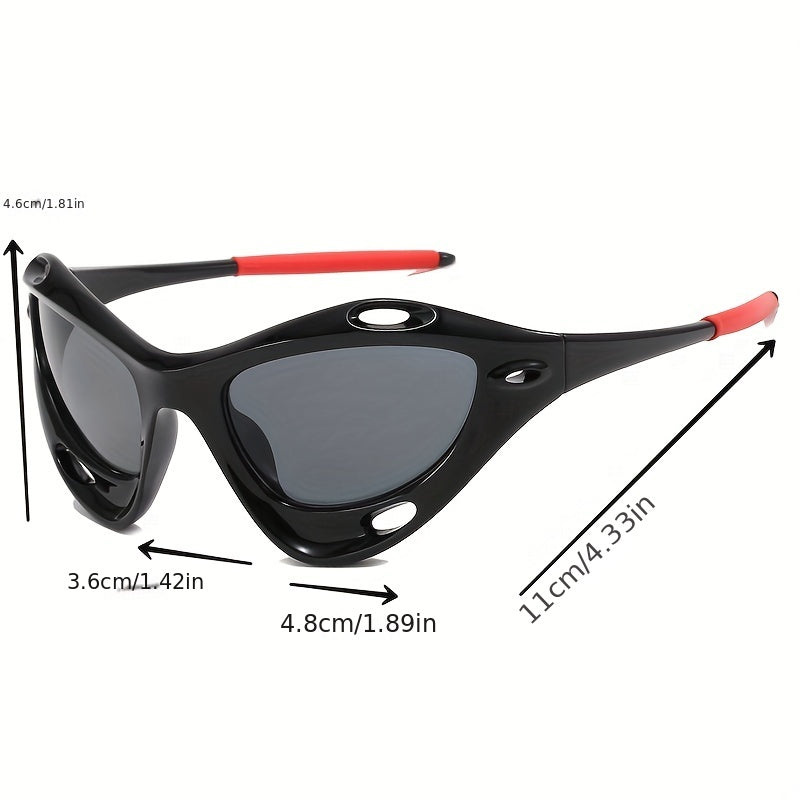 Men's Large Frame Cat Eye Hollow Out Sunglasses