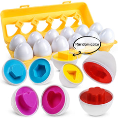 12PCS Dinosaur Shape & Egg Recognition Sorter Puzzle Sensory Toys