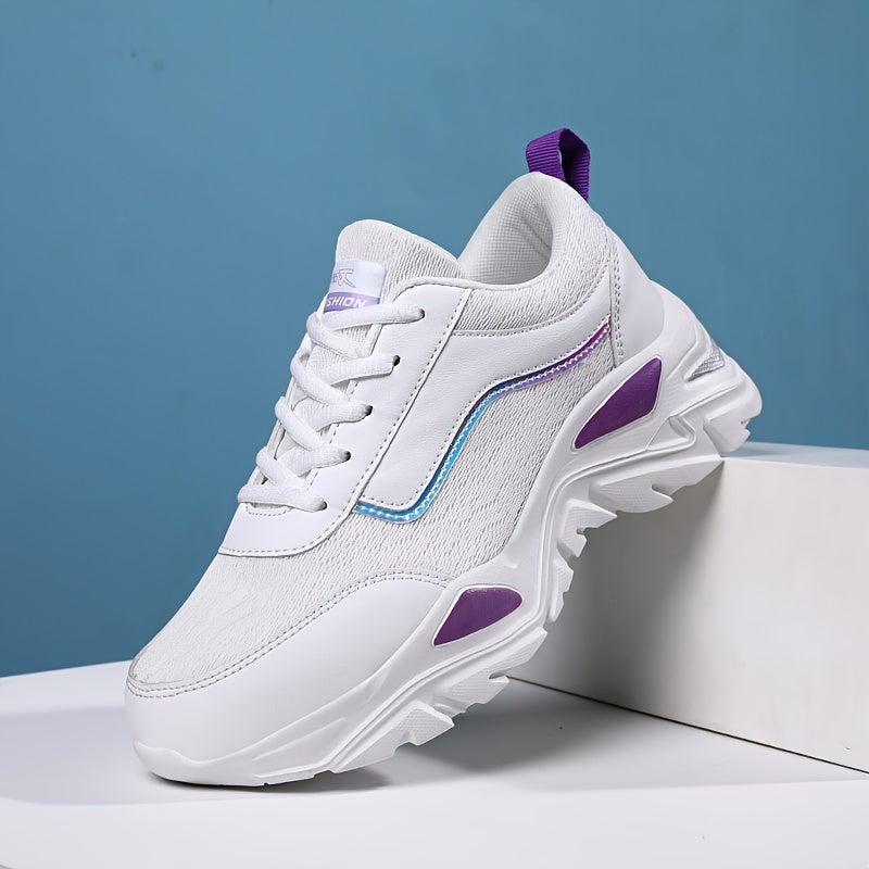 Women's Chunky Sneakers Mesh Lace Up Running Shoes