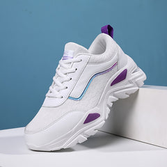 Women's Chunky Sneakers Mesh Lace Up Running Shoes
