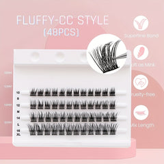 C Curling Lash Clusters 48 Pcs 10-16mm Mix Length