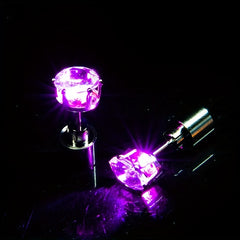 LED Luminous Earrings Flash Crown Christmas Halloween Decorations