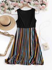 Plus Size Boho Dress Women's V Neck Tank Dress