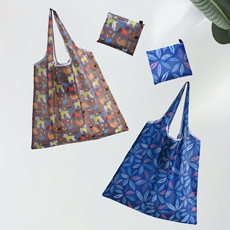 Japanese Large Capacity Shopping Bag, Foldable Calico Square Bag