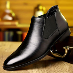 Vintage Slip On Boys Boots Non-slip Ankle School Party All Seasons