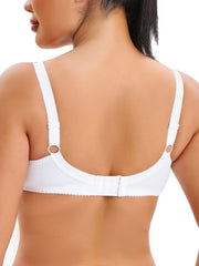 Lace Patterned Sheer Bow Bra Soft Comfort